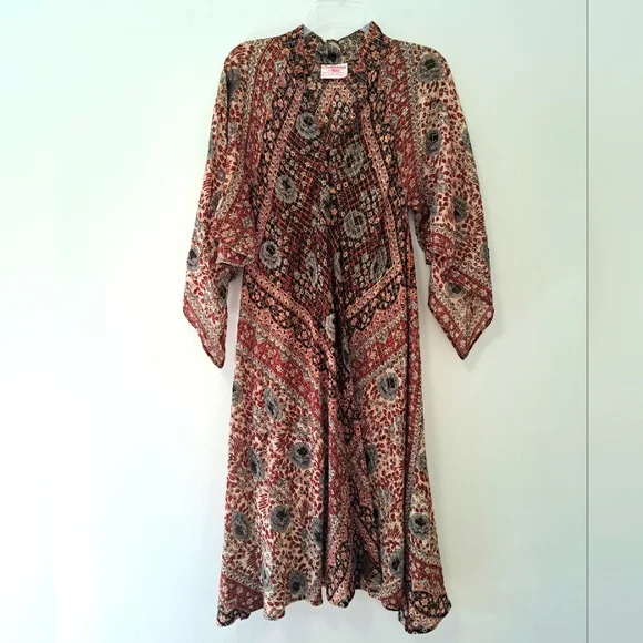 Sultana By Adini Dress Vintage Maxi Beautiful Rare India Cotton